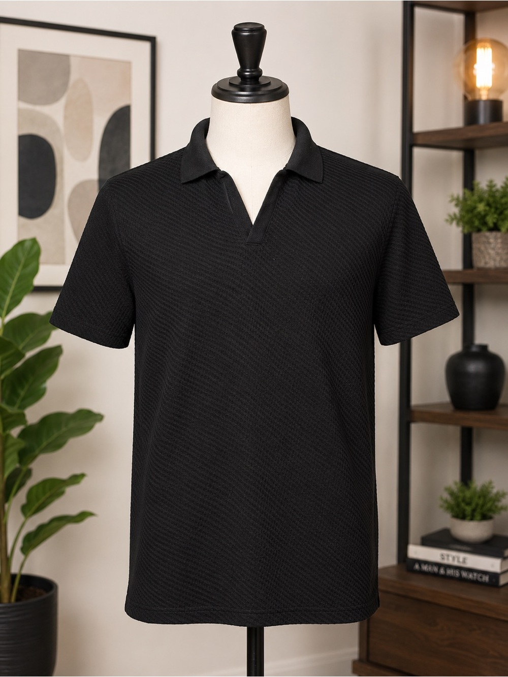 Good Fellow Classic Black Polo Men Shirt